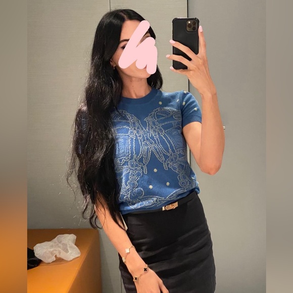 Hermes Brides De Gala Short Sleeve Sweater - Picture 7 of 7